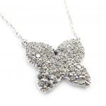 Les Tr&eacute;sors De Lily [J5242] - Collier Argent 'Papillon Sublime' blanc valge