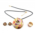 Parure cr&eacute;ateur 'Miro' rose violet 54 lilla