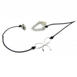 Les Tr&eacute;sors De Lily [P7972] &ndash; must h&otilde;bedane 'Romantic Knot' terasest disaink&auml;ev&otilde;ru &ndash; 15x10 mm h&otilde;be