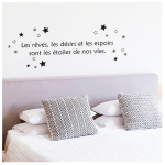 Les Tr&eacute;sors De Lily [Q2417] - Planche de stickers 'Messages' (Les r&ecirc;ves- les d&eacute;sirs et les espoirs sont les &eacute;toiles de nos vies) - 20x70 cm must