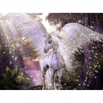 5D isetegemise teemantmaal T&auml;is&uuml;mmargune Angel Horse teemanttikandid 20X30CM