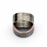 Moodne vanaaegne s&otilde;rmus Ameerika 25-sendine m&uuml;nt, k&auml;sitsi valmistatud m&uuml;ndis&otilde;rmus, meeste kotkas&otilde;rmus, m&uuml;ndiehted 18mm