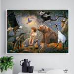 T&auml;iskandiline/&uuml;mmargune puur 5D DIY Teemantmaal 3D Tikand Ristpistes 5D Dekoratsioonikingitus Full Round 20X30CM