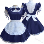 Scione naiste naiste cosplay kost&uuml;&uuml;m, suur suurus S-5XL nukukrae Retro neiu kleit Armas prantsuse teenija riietus XL sinine