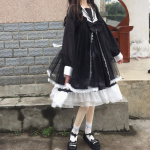 Jaapani Lolita kleit naistele Elegantne magus Kawaii peokleit Naiste vabaaja lapiline Korea kleit S&uuml;gisene naiste riided One Size