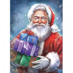 Teemantv&auml;rviga j&otilde;uluvana 5D DIY Teemant t&auml;isringiga teemanttikandid lumememme mosaiik kodukaunistuse kingitus 20X30CM punane