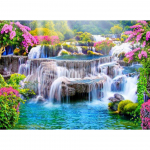 5D DIY Teemantmaal Maastiku Rhinestone Pilt Ristpistekomplekt T&auml;ielik teemanttikandiga tikitud maastiku mosaiik Kodukaunistus Full Round 20x30CM