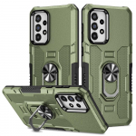 KEYSION p&otilde;rutuskindel soomus&uuml;mbris Samsung A73 A53 A33 5G A23 A13 r&otilde;ngastatiivile telefoni tagakaas Galaxy A04S A52S 5G A72 A32 4G jaoks for Samsung A53 5G roheline