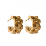 Eetit Statement metalli tekstuur geomeetriline roostevaba teras 18K kullatud k&otilde;rvar&otilde;ngad minimalistlikud v&otilde;luvad trendikad mood klassikalised ehted kuld