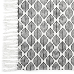 Les Tr&eacute;sors De Lily [A2287] - Tapis coton 'Boho' noir blanc - 80x50 cm must