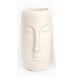 Les Tr&eacute;sors De Lily [R8338] &ndash; valge  Arty  keraamiline vaas (n&auml;gu) - 20x12 cm valge