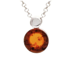 Les Tr&eacute;sors De Lily [R3704] &ndash; konjakist merevaigust h&otilde;bedane kaelakee  Inspiration  (roodiumiga kaetud) - 12x8mm pruun