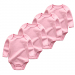 Kiddiezoom 4-osaline beebipoistele t&uuml;drukute kehakost&uuml;&uuml;m pikkade varrukatega pehme puuvillane beebiriided 0-12-kuulistele vasts&uuml;ndinutele Bebe kombinesooni r&otilde;ivad 3-6Months