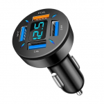Autolaadija kiirlaadimiss&uuml;&uuml;teadapter 4-pordiline USB Kiirlaadimistelefoni laadija iPhone Xiaomi Samsung jaoks must