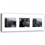 L&otilde;uendiprint Africa People Black & White 90x30 must/valge