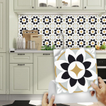 10 tk Euroopa stiilis plaatide seinakleebis K&ouml;&ouml;k Backsplash riidekapp Vannitoa renoveerimine Peel & Stick veekindlad kunsti seinakleebised 10cmX10cmX10pcs