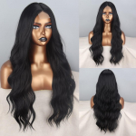 MISS PARUKAS Naiste moodne pikk laineline pitsiline parukas ilma tukkideta s&uuml;nteetilisest kiust looduslikust veest laineline parukas igap&auml;evane kandmine 1B