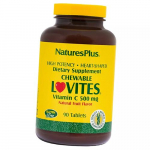 C-vitamiin, askorbiinhape, Chewables Lovites vitamiin C 500, Nature's Plus 90 tabletti (36375145) 90tab