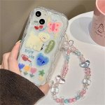 Korea armas grafiti kutsikas liblikas armastuse s&uuml;dame k&auml;ev&otilde;ru telefoni&uuml;mbris iPhone'i 14 13 12 11 Pro Max jaoks l&auml;bipaistev p&otilde;rutuskindel pehme kate For iPhone 11Pro Max