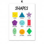 P&otilde;hjamaade numbrid ABC P&auml;ike Haridus T&auml;hestik Kuju V&auml;rv Sein Kunst L&otilde;uend Maalimine Plakatid ja tr&uuml;kised Seinapildid Lastetoa sisustus 21X30cm No Frame