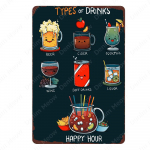 Klassikalised kokteilid Metallist plakat Moskva Muula Vintage plekksildid Baar Kodukaunistus Gin Viski Vodka Tequila Seinakunstiplaat N365