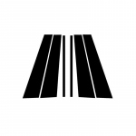 6 tk autoukse akna samba postid trimmikatte kleebis l&auml;ikiv must v&auml;lisosad Land Rover Range Rover L405 2014-2021 jaoks