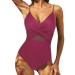 Uus One Piece ujumistrikoo Seksikas Leopard tr&uuml;kitud ujumisriided Naiste ujumistrikoo Ranna seljataga Monokini &uuml;hev&auml;rvilised naiste ujumistrikoo S veinipunane v&auml;rv