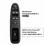 Eesmine vasakpoolne elektrooniline elektriline aknal&uuml;liti juhtseade Peugeot 406 8B Baujahr 1995-2004 6554CF 6554.CF jaoks
