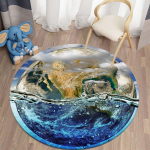 3D &uuml;mmargused vaibad elutoa p&otilde;randavaibad, lastetoa p&otilde;randavaibad, dekoratiivsed vaibad, k&ouml;&ouml;gi-magamistoa vaibad Diameter 60cm
