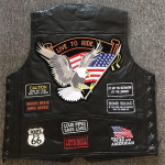 Klassikaline nahktagi Meeste mootorrattavest lambanahast Ridge'i &otilde;las&otilde;iduvest + 14 tikandiga m&auml;rk L must