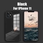 Ruudukujuline karastatud klaasist &uuml;mbris iPhone'ile 14 7 8 Plus 11 12 Pro Max XR XS X SE 2 2020 p&otilde;rutuskindel pehme raam tagakaas For iPhone 7 must