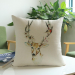 2018 Uus Dekoratiivne P&otilde;der P&otilde;der Hirve Prindi Diivani Padjad Fortune Throne Deer Head Autoistme seljatoe padi Kodukaunistus 45x45cm 45x45 No Filling