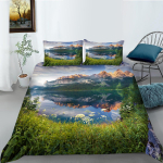 Kodune voodipesukomplekt Maastik Maalimine Teema Tekikate Padjap&uuml;&uuml;r Voodilina/kaheinimesevoodi t&auml;issuuruses voodipesu Kodukaunistus DE 135x200cm