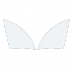 Tagaukse kolmnurga kaitsekile Tesla Model 3 Model Y autole PPF l&auml;bipaistvad trimmikleebised kaunistus, auto &uuml;mberehitamine white for model Y