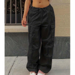 Seksikad madala v&ouml;&ouml;kohaga massiivsed lahtised p&uuml;ksid Naiste t&auml;navar&otilde;ivad sirged taskutega p&uuml;ksid Mood vabaaja naiste p&uuml;ksid 27788 XS must