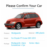 2x poritiivad Chrysler PT Cruiserile 2001~2010 Poritiib Eesmine Tagumine Poritiiva Kate Rattakaitsme Tarvikud Poritiib