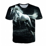 Moodne 3D Animal Horse Print T-s&auml;rk Suvine vabaaja isikup&auml;ra hip hop harajuku Meeste t-s&auml;rk Run elegantsed Steed Graphic t-s&auml;rgid S