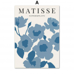 Sinine Matisse Yayoi Kusama Bauhaus Picasso seinakunst l&otilde;uendimaal P&otilde;hjamaade plakatid ja tr&uuml;kised Seinapildid elutoa sisekujunduseks A4 21X30cm No Framed