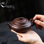 Lilla savikann Yixing k&auml;sitsi valmistatud teekann Original Mine Mine Baimu Purple Clay Shangxinqiao Kungfu teekomplekt kingituseks Hiina teekann 230 ml China