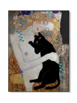 Kuulus kunst Gustav Klimt Suudlus Van Gogh Monet Vesiroosi Must Kass Plakatid L&otilde;uendimaal Naljakas Loomade Seinakunsti Tuba Kodukaunistus 21x30cm No Frame