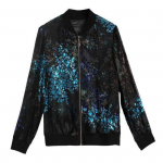 Pesapallimantli t&otilde;mblukk l&auml;ikiv elastne mansett T&auml;navar&otilde;ivad V&auml;rviline naiste mantel Kodu XL must