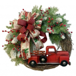 Rootangist j&otilde;ulup&auml;rg p&uuml;hade punase veoauto Bowknot Berry korduvkasutatav siseruumide v&auml;liakna esiuks 35cm