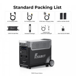 FOSSiBOT F3600 kaasaskantav elektrijaam, 3840 Wh LiFePO4 p&auml;ikesegeneraator, 3600 W vahelduvvoolu v&auml;ljund, 13 veerevate ratastega v&auml;ljundporti F3600
