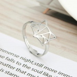 Skyrim Fox Ring roostevabast terasest loomad, muudetava suurusega roosikuldsed s&otilde;rmused ehted pulma-aastap&auml;eva kingitused naistele s&otilde;brale Resizable