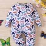 Beebi kombinesoon, s&uuml;gis- ja talvine multikas Butterfly pikkade varrukatega beebi kombinesoon, pehme beebi kombinesoon 0-24M 0-3m mitmev&auml;rviline