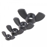 M3 M4 M5 M6 M8 M10 M12 roostevaba teras / valge must nailon k&auml;sitsi pingutatud mutter liblikmutter valuplokk Tiibmutter nylon black-M6 10pcs