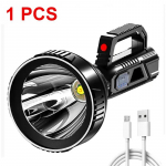 Suure v&otilde;imsusega LED-taskulamp veekindel kalalaterna taskulamp USB taaslaetav v&otilde;imas kohtvalgusti prožektor matkalamp Built in battery must