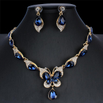 BLINGBAY naiste ripats Uus liblikas kaelakee k&otilde;rvar&otilde;ngad kaheosaline komplekt Moeaksessuaarid Kerged Luksuslikud T&uuml;drukute Peo Ehted Kingitused punane