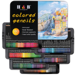 Professionaalne joonistuskomplekt pliiatsipliiatsidest metallkarbis