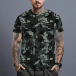 3D kamuflaažiga T-s&auml;rk Meeste riided &Otilde;ues Mood vabaaja O kaelus L&uuml;hikeste varrukatega Suvine T&auml;nava Suur Meeste Sport S&otilde;jav&auml;e T-s&auml;rgid XL